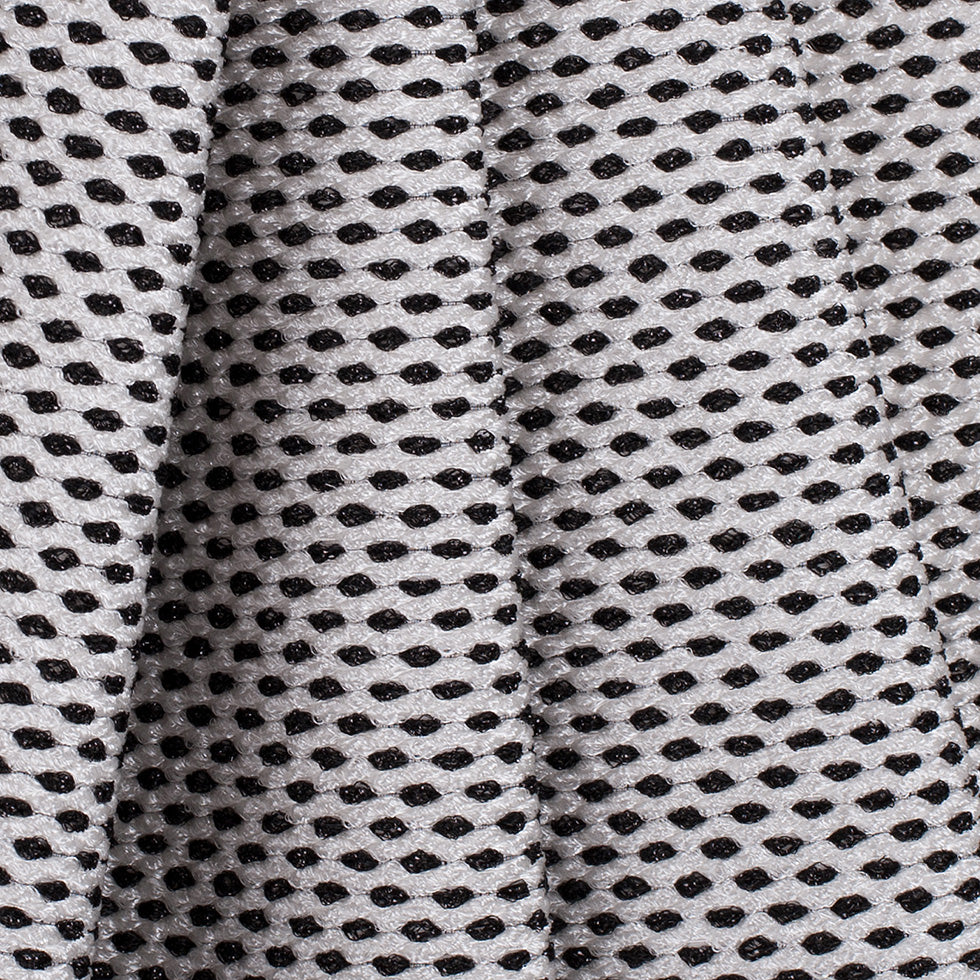 Prabal Gurung Black/White Polka Dotted Acrylic Woven Folded