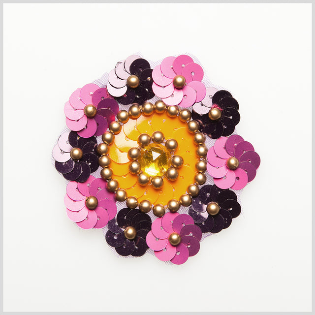 2.5 Multicolor Sequin Flower Applique