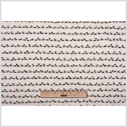 Peyote/Black Spotted Cotton Blended Wool Knit Folded