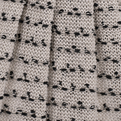 Peyote/Black Spotted Cotton Blended Wool Knit Detail