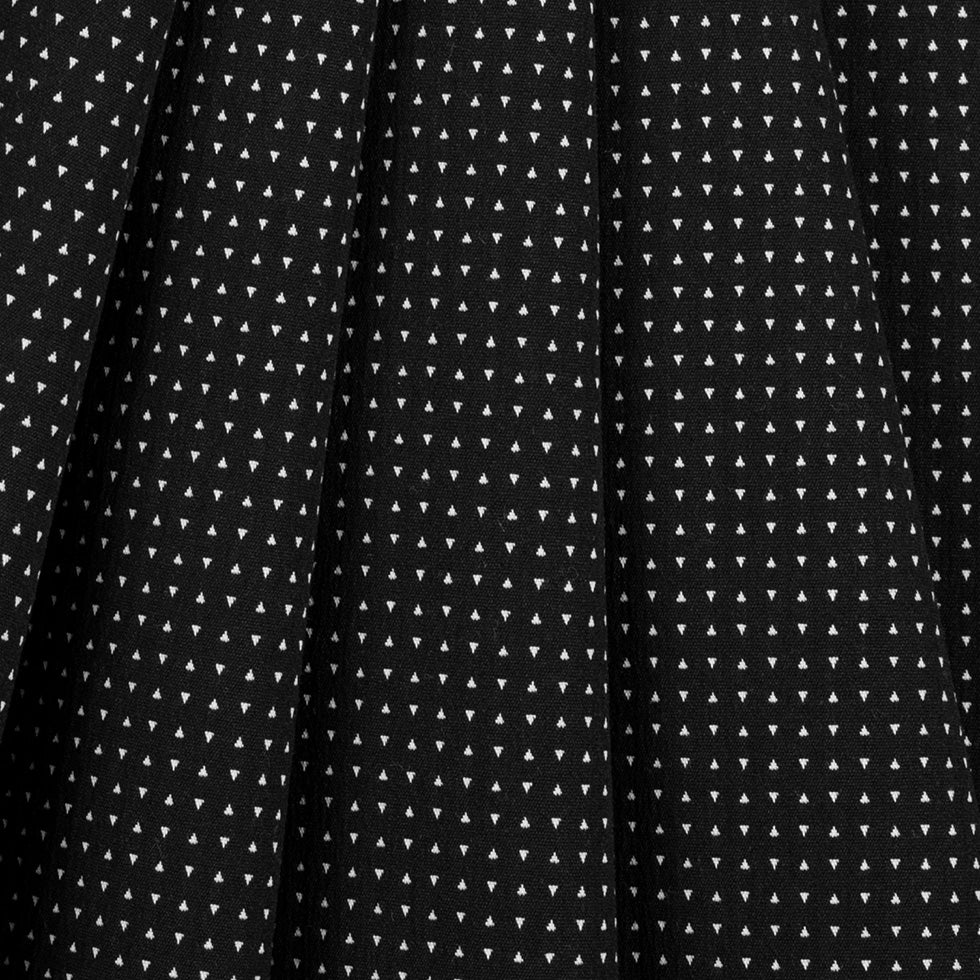 Turtledove/Black Geometric Stretch Cotton Jacquard Folded