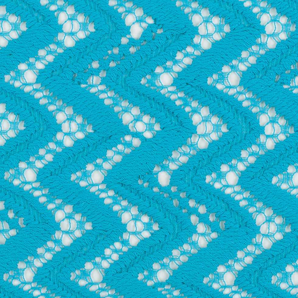 Nanette Lepore Blue Atoll Zig Zag Cotton-Poly Lace - Full
