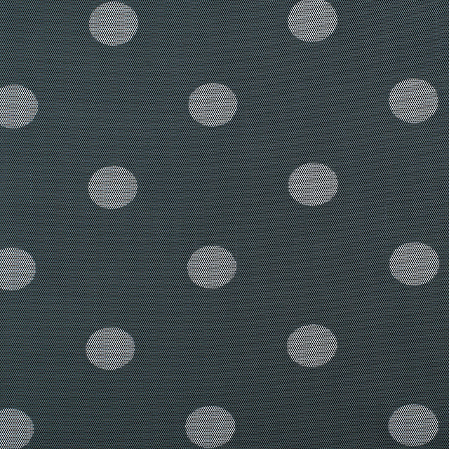 Grey/White Polka Dot Polyester Netting/Mesh