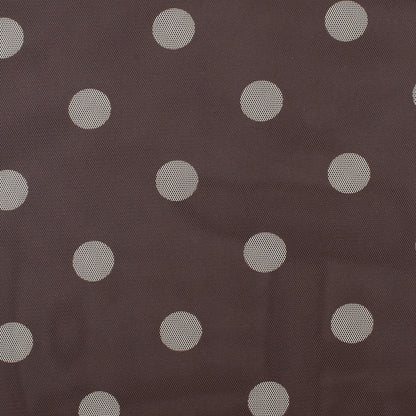Brown/Ivory Polka Dot Polyester Mesh