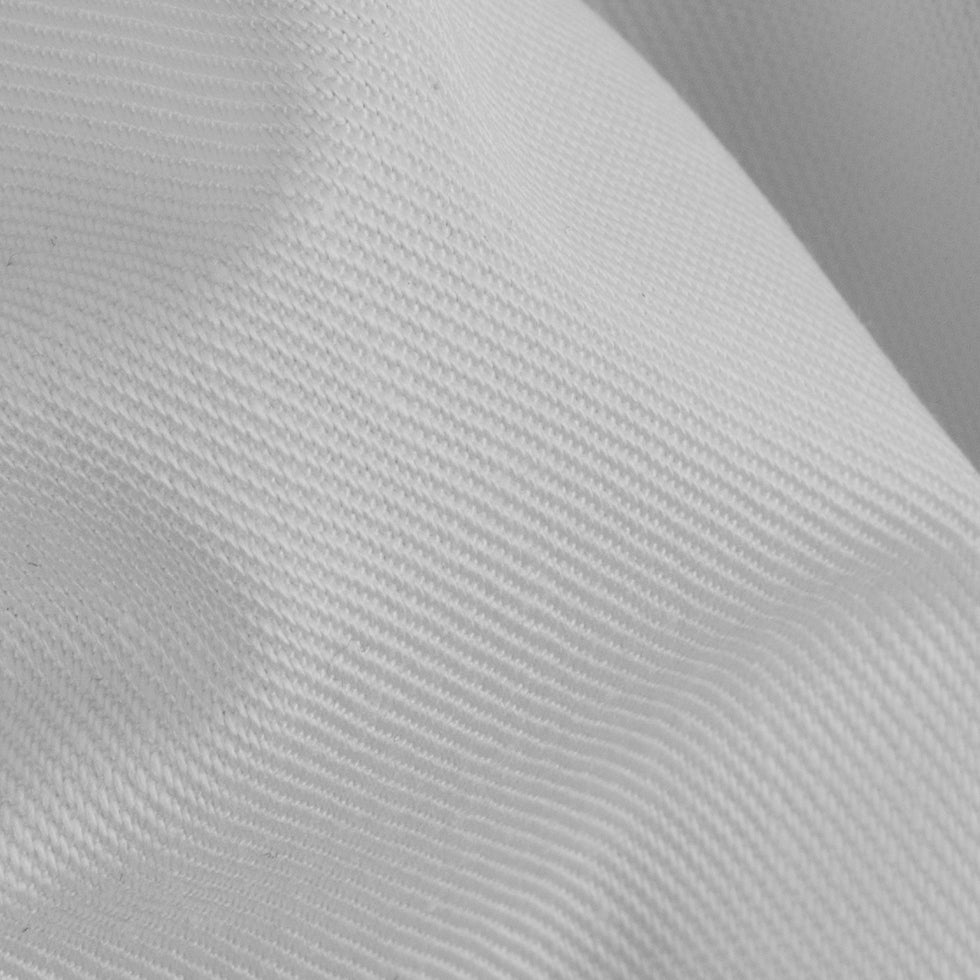 White Eco-Friendly Blended Cotton Twill Detail