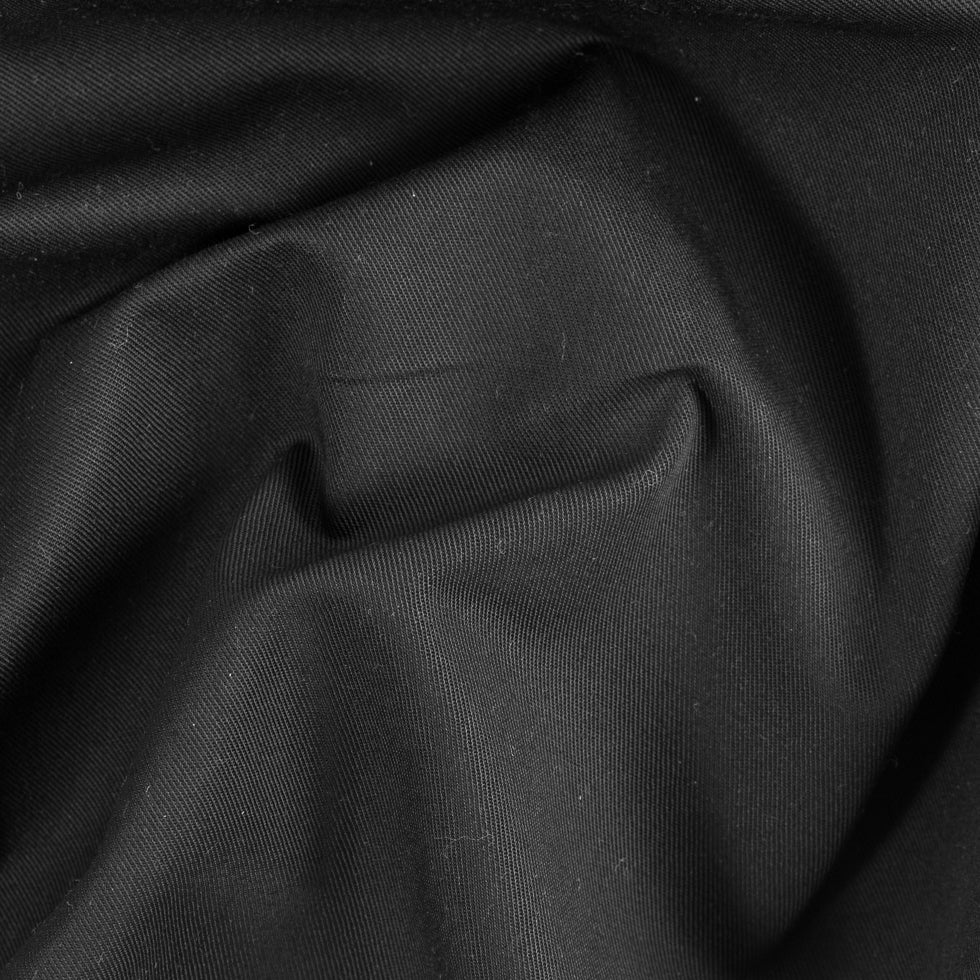 Black Eco-Friendly Blended Cotton Twill