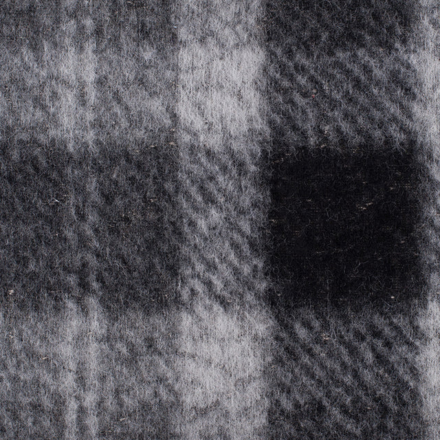 Small Gray/Ivory Bonded Lamb Leather and Felted Wool