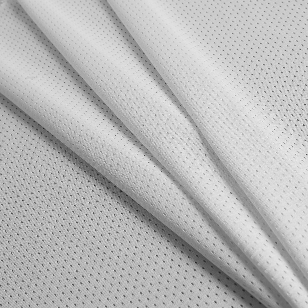 Polyester Athletic Mesh - White 100 Denier Detail