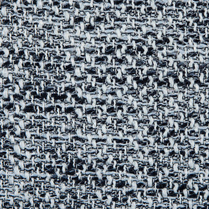 White, Navy and Gray Cotton Tweed - Detail