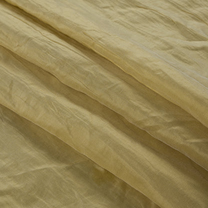 Custard Yellow Wrinkled Luminous Woven - Folded