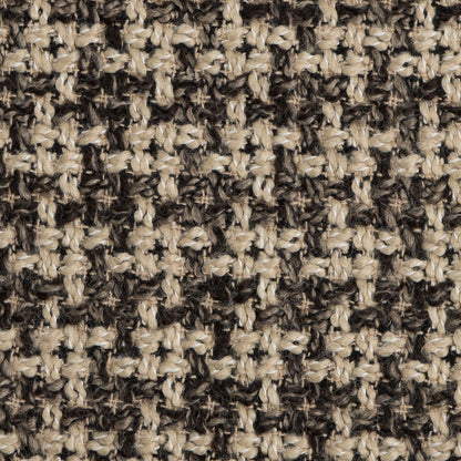 Natural/Black Checked Blended Wool Woven Detail