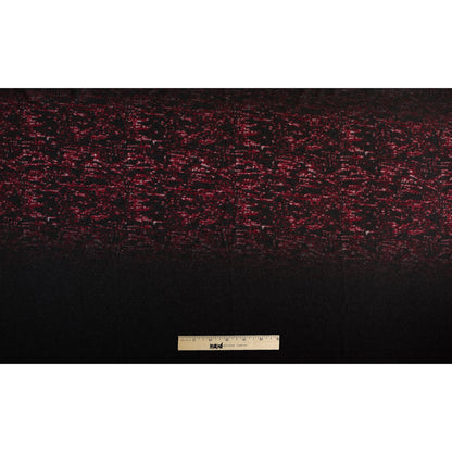 Red/Gray Abstract Wool Knit Panels - Folded