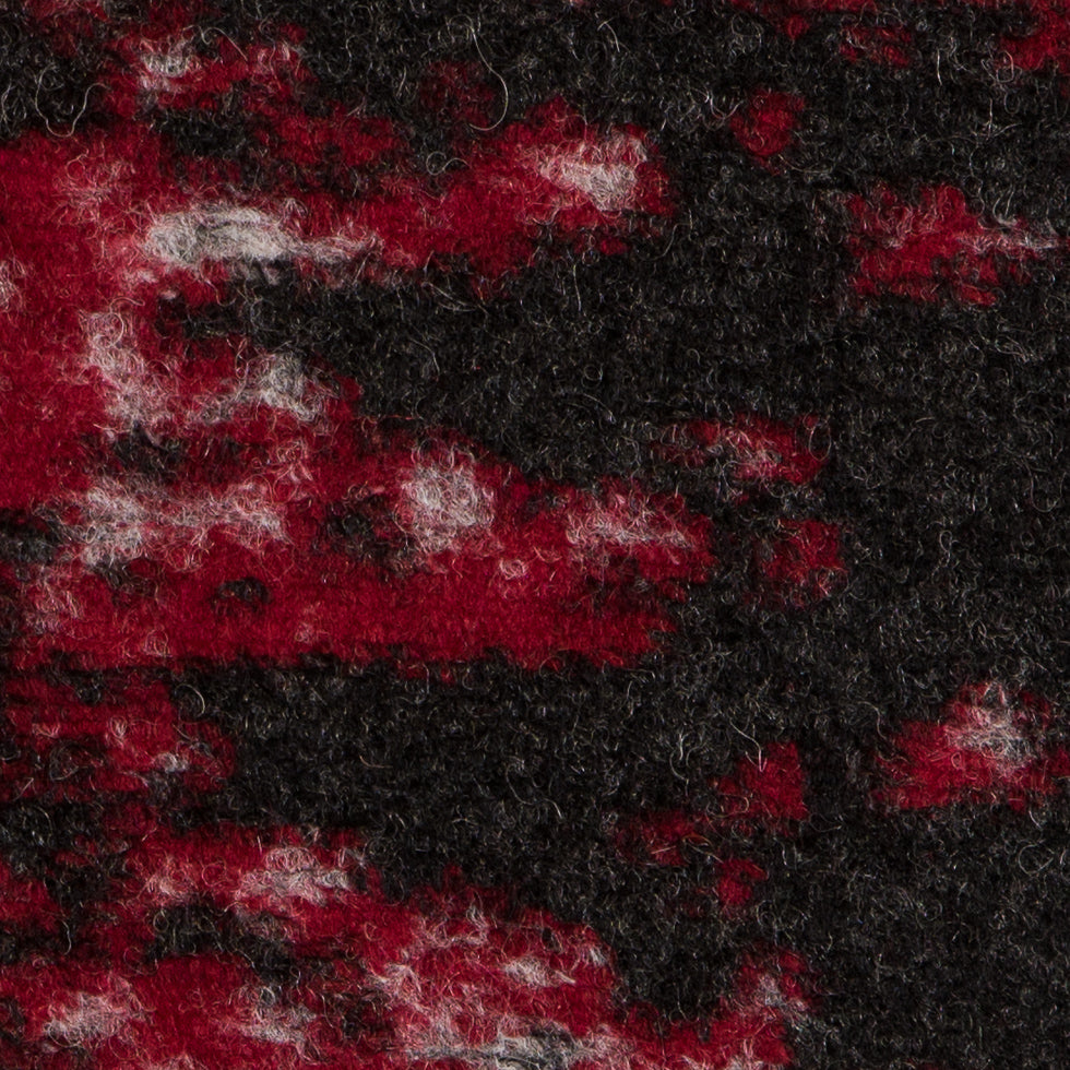 Red/Gray Abstract Wool Knit Panels - Full