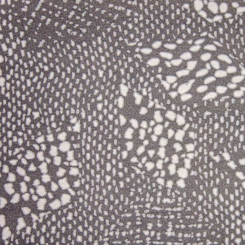 Gray/White Spotted Stretch Rayon Jersey Knit