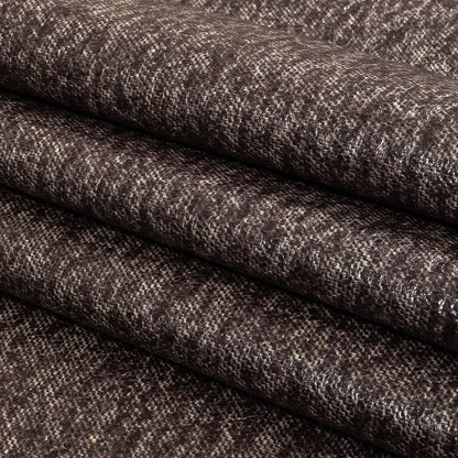 Heathered Fig Laminated Wool Tweed Folded