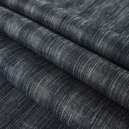 Moroccan Blue/White Striated Woven Blend - Folded