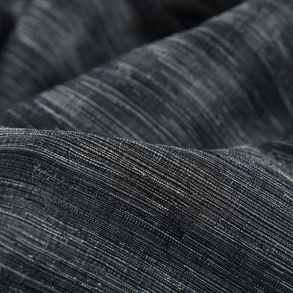 Moroccan Blue/White Striated Woven Blend - Detail