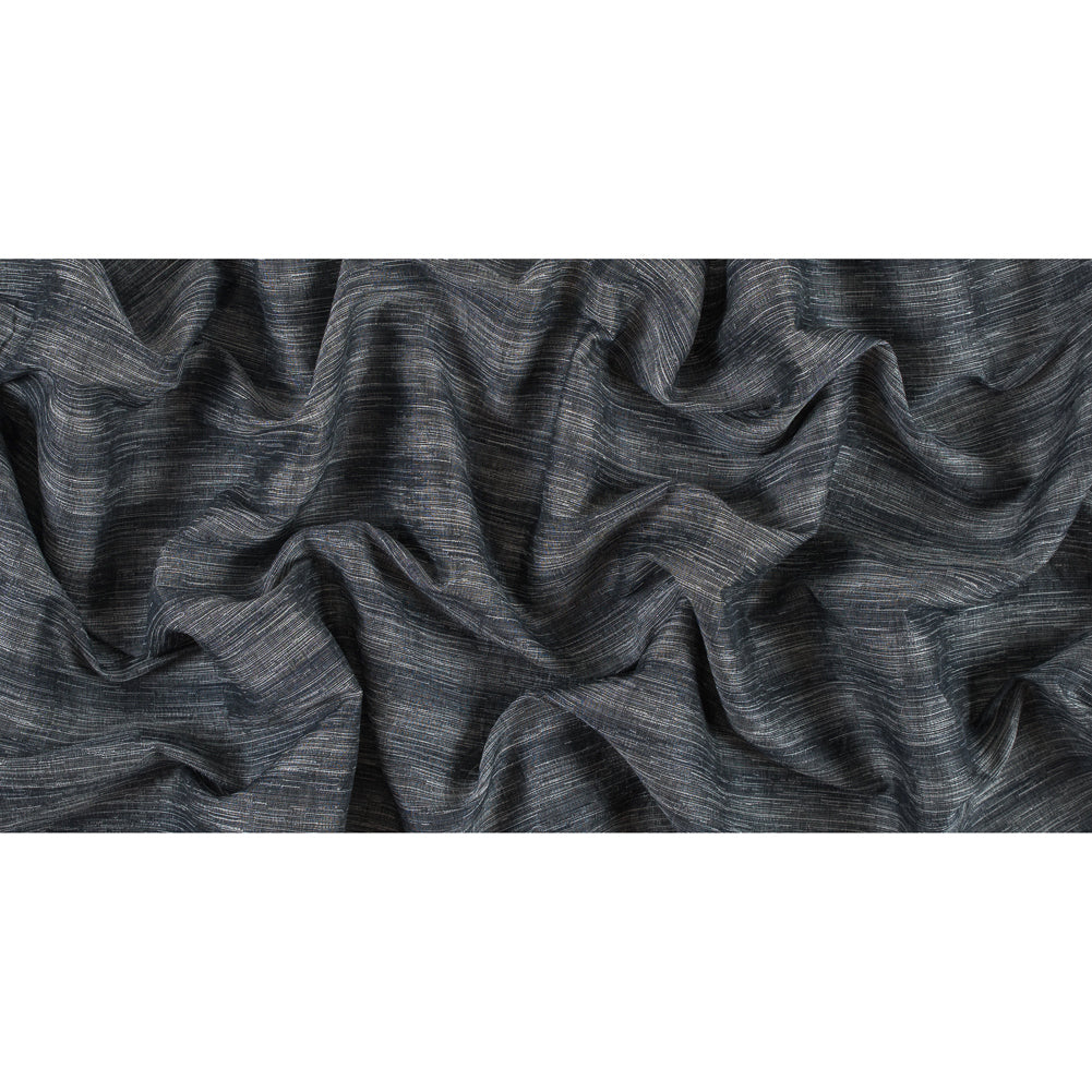 Moroccan Blue/White Striated Woven Blend - Full