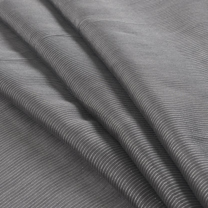 Gray/Silver Striped Polyester Chiffon Folded