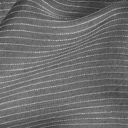 Gray/Silver Striped Polyester Chiffon Detail