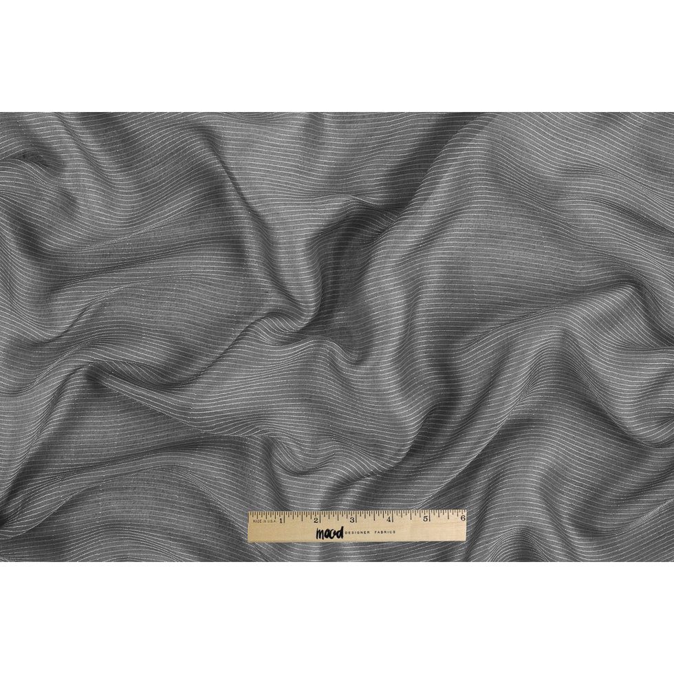 Gray/Silver Striped Polyester Chiffon Full
