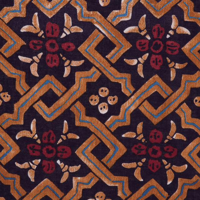 Mysterioso/Cashew Abstract Loosely Woven Cotton Print