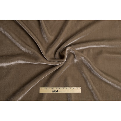 Mushroom Soft Rayon-Silk Velvet - Folded
