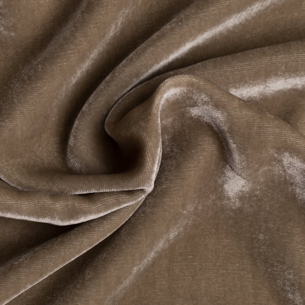 Mushroom Soft Rayon-Silk Velvet - Full