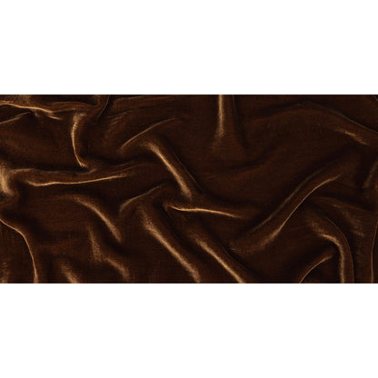Soft Rayon-Silk Velvet - Rust Brown - Cicero Collection Folded