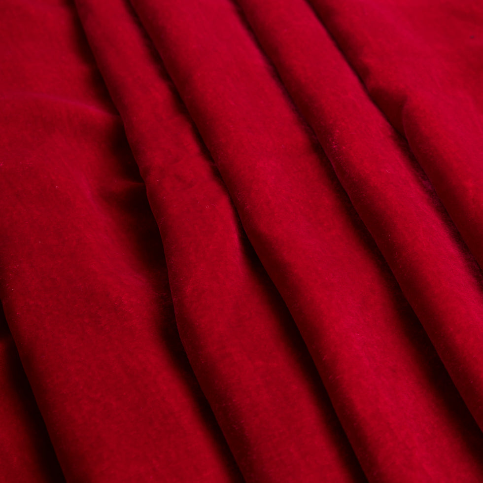 Garnet Soft Rayon-Silk Velvet - Detail