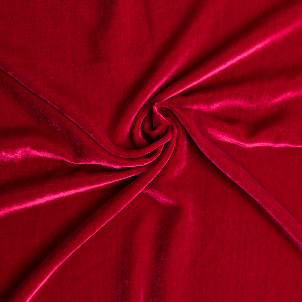 Garnet Soft Rayon-Silk Velvet