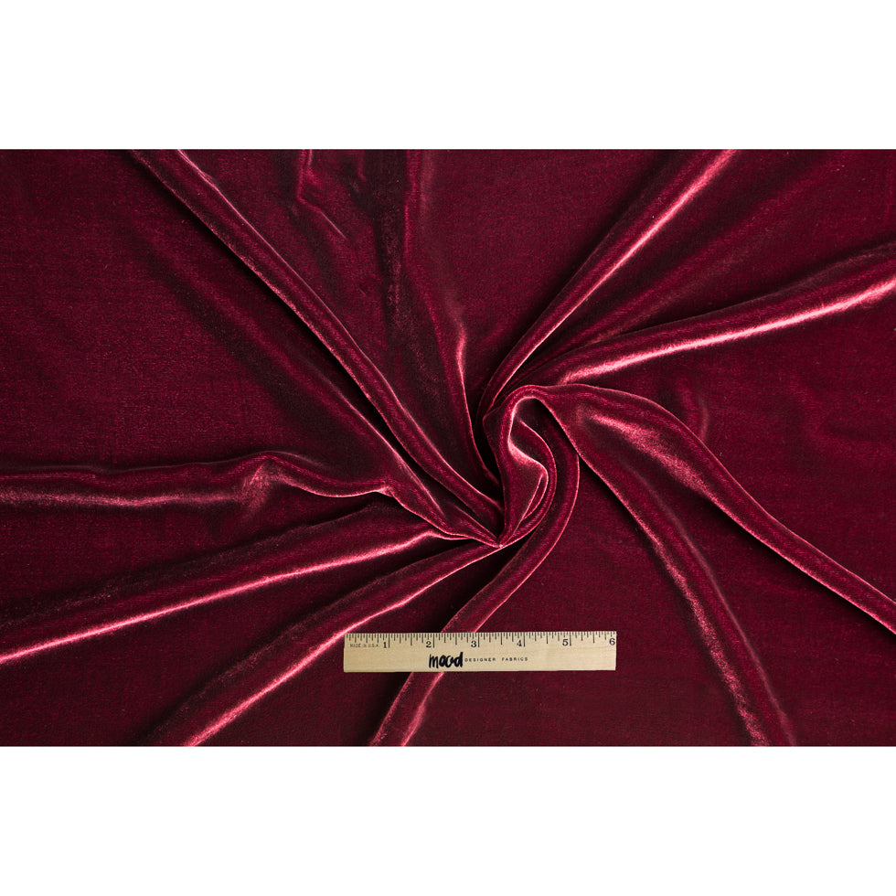 Soft Rayon-Silk Velvet - Sultan Red - Cicero Collection Folded