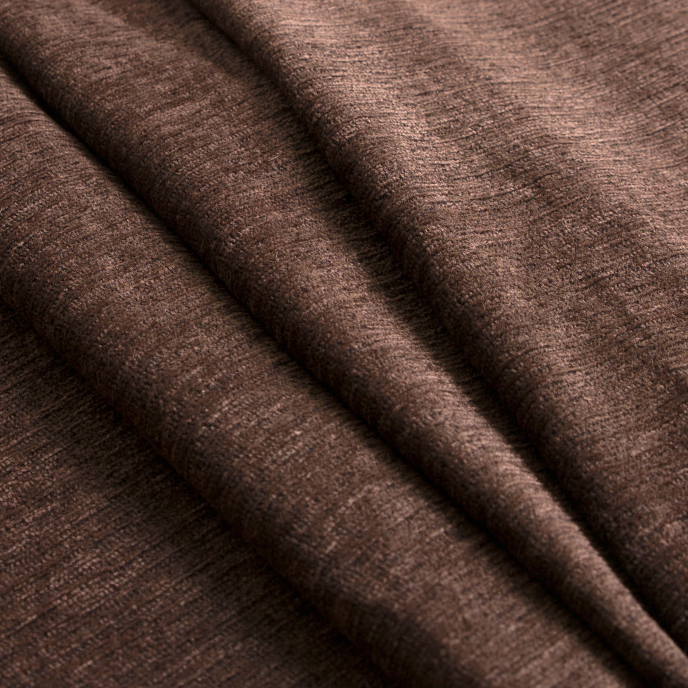 Chocolate Brown Drapery Chenille Folded