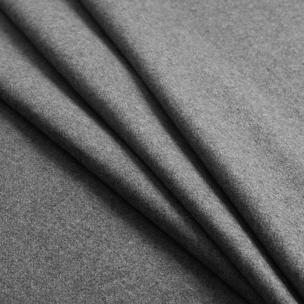 Italian Heathered Gray 100% Cashmere Detail