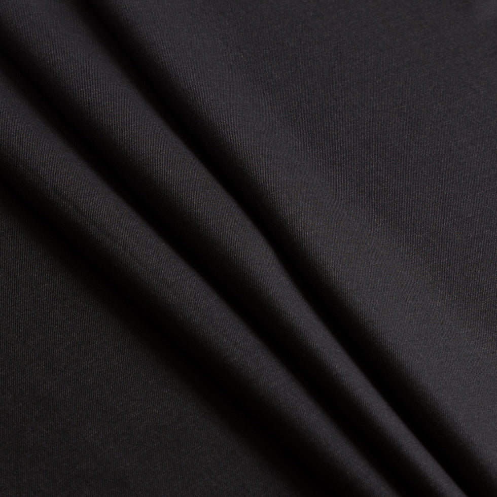 Super 160 Wool Suiting - Charcoal Folded