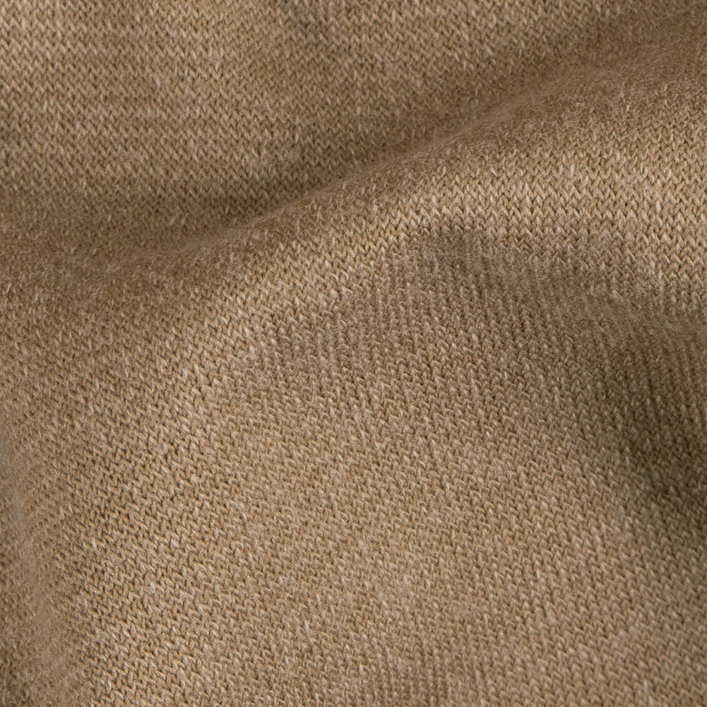 Almond Buff Cotton-Polyester Velour - Detail