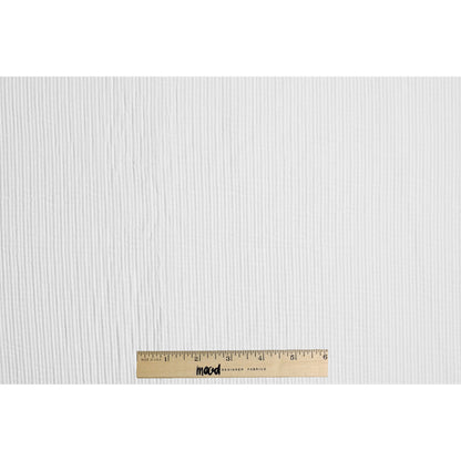 Italian White Textured Cotton-Poly Woven Full