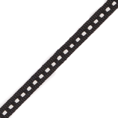 Black and White Grosgrain Trim - 0.1875 - Detail