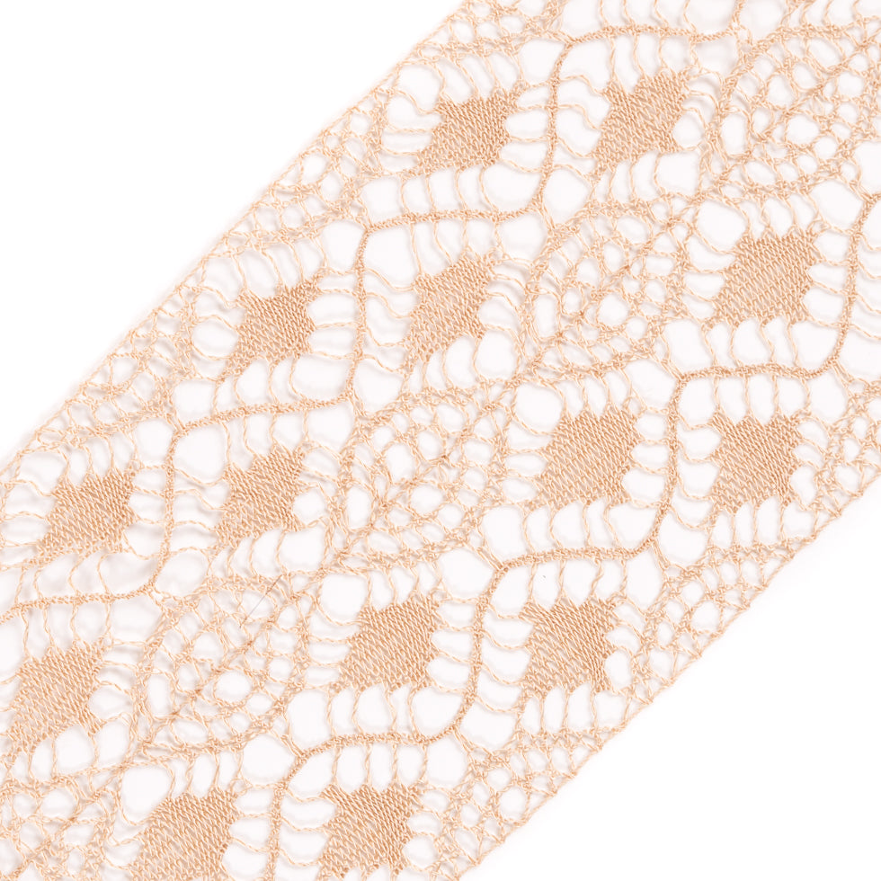 Beige Crochet Lace Trim - 3.5" Detail