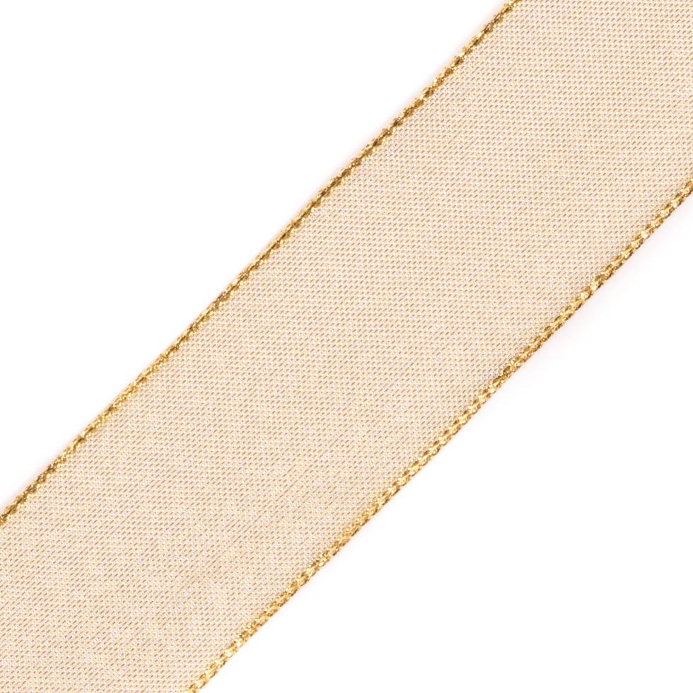 Gold Wire-Edge Ribbon - 1.5 - Detail
