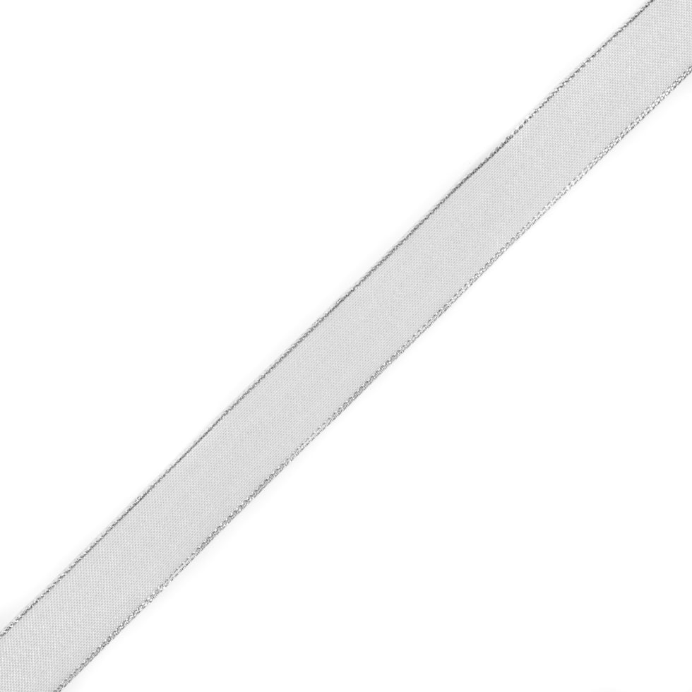 Silver Wire-Edge Ribbon - 1"