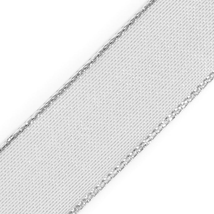Silver Wire-Edge Ribbon - 1.5" Detail