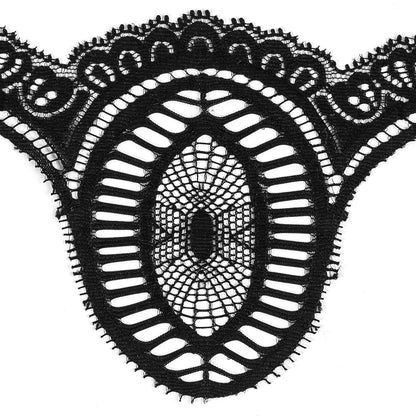 4.25" Black Fine Lace Trimming Detail