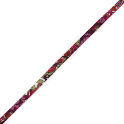 Red and Purple Floral Cotton Tubing - 0.25