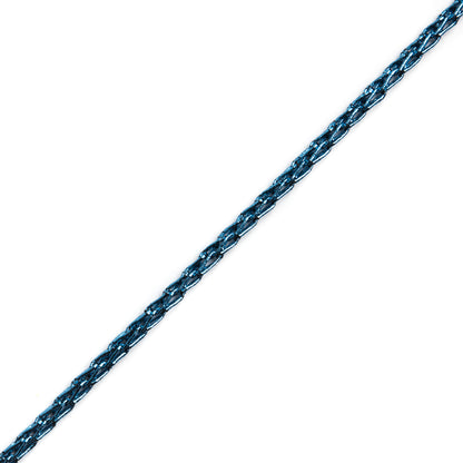 Italian Metallic Blue Crochet Chain - 0.125"