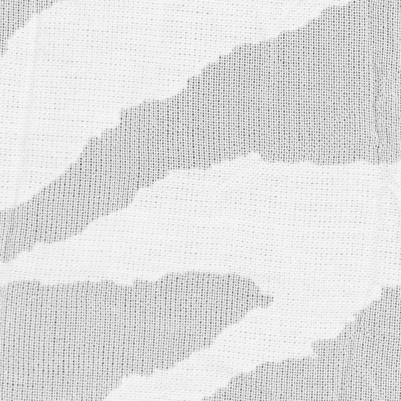 White Polyester Zebra Burnout Detail