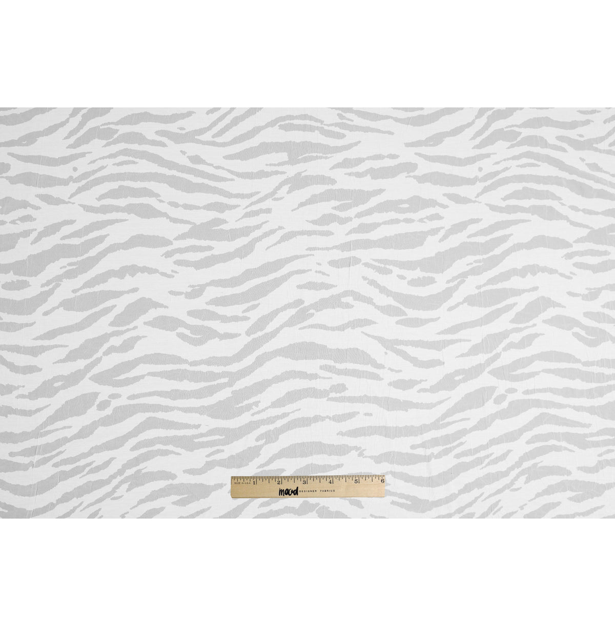 White Polyester Zebra Burnout Full