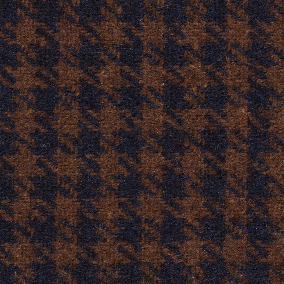 Brown/Navy Shepherd's Check Heavy Wool Suiting Detail