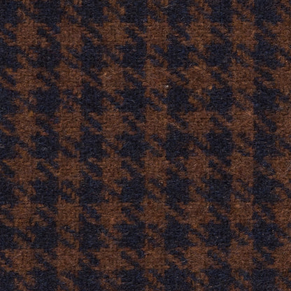 Brown/Navy Shepherd's Check Heavy Wool Suiting Detail