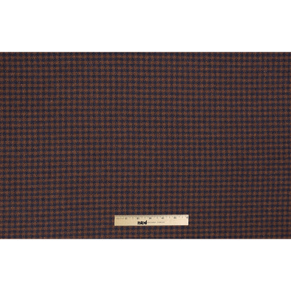 Brown/Navy Shepherd's Check Heavy Wool Suiting Full